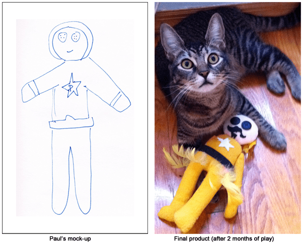 Peelander-Z doll - before & after Peelander-Z doll - before & after