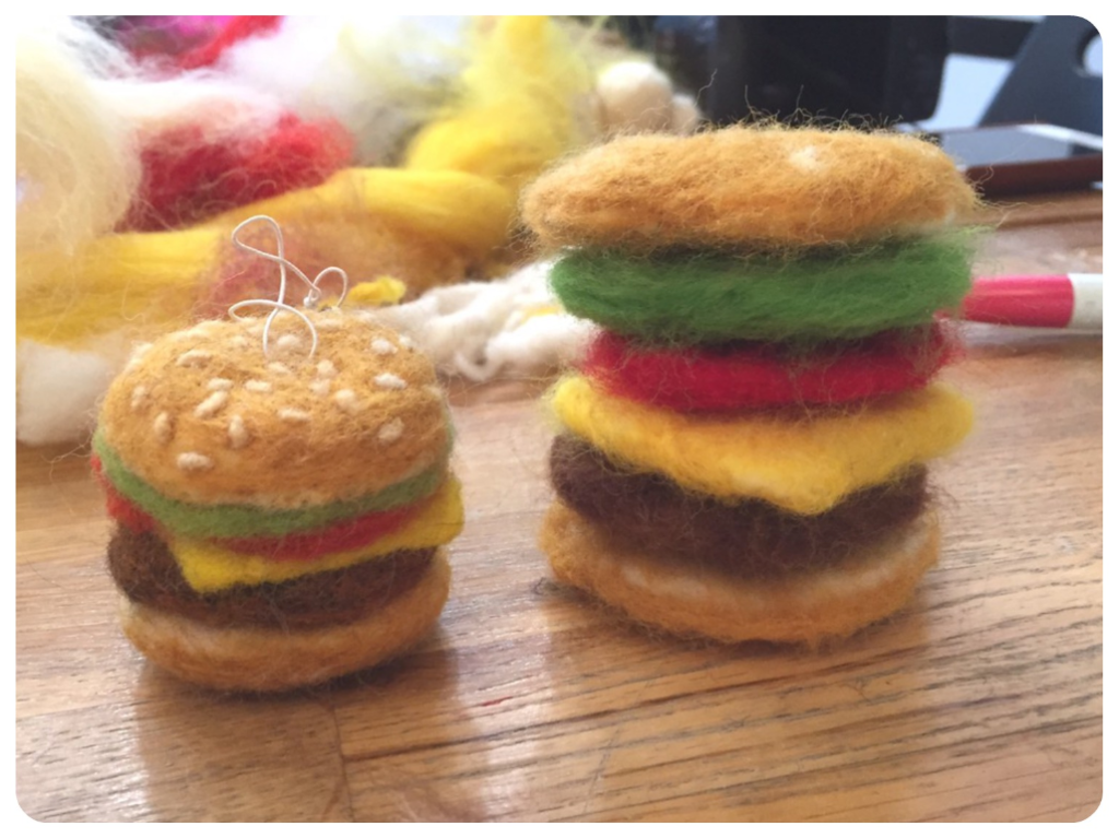 student needle felt work